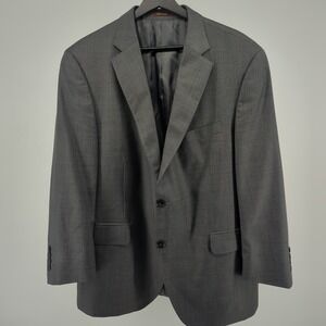 Peter Millar Blazer 44S Gray Wool Sport Coat Made in Canada Union Tailored Mens